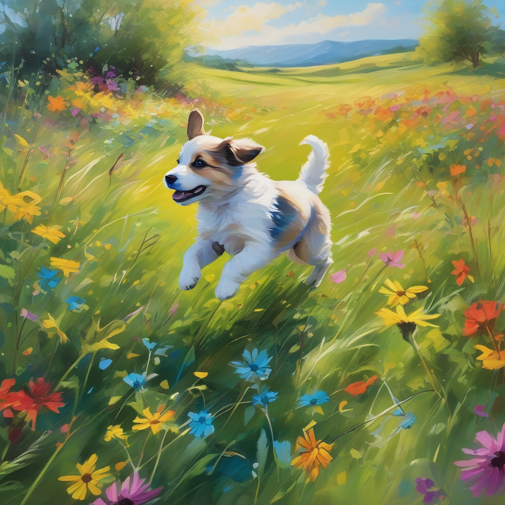 a-puppy-running-through-a-green-meadow-with-flowers-motion-blur-bright.png