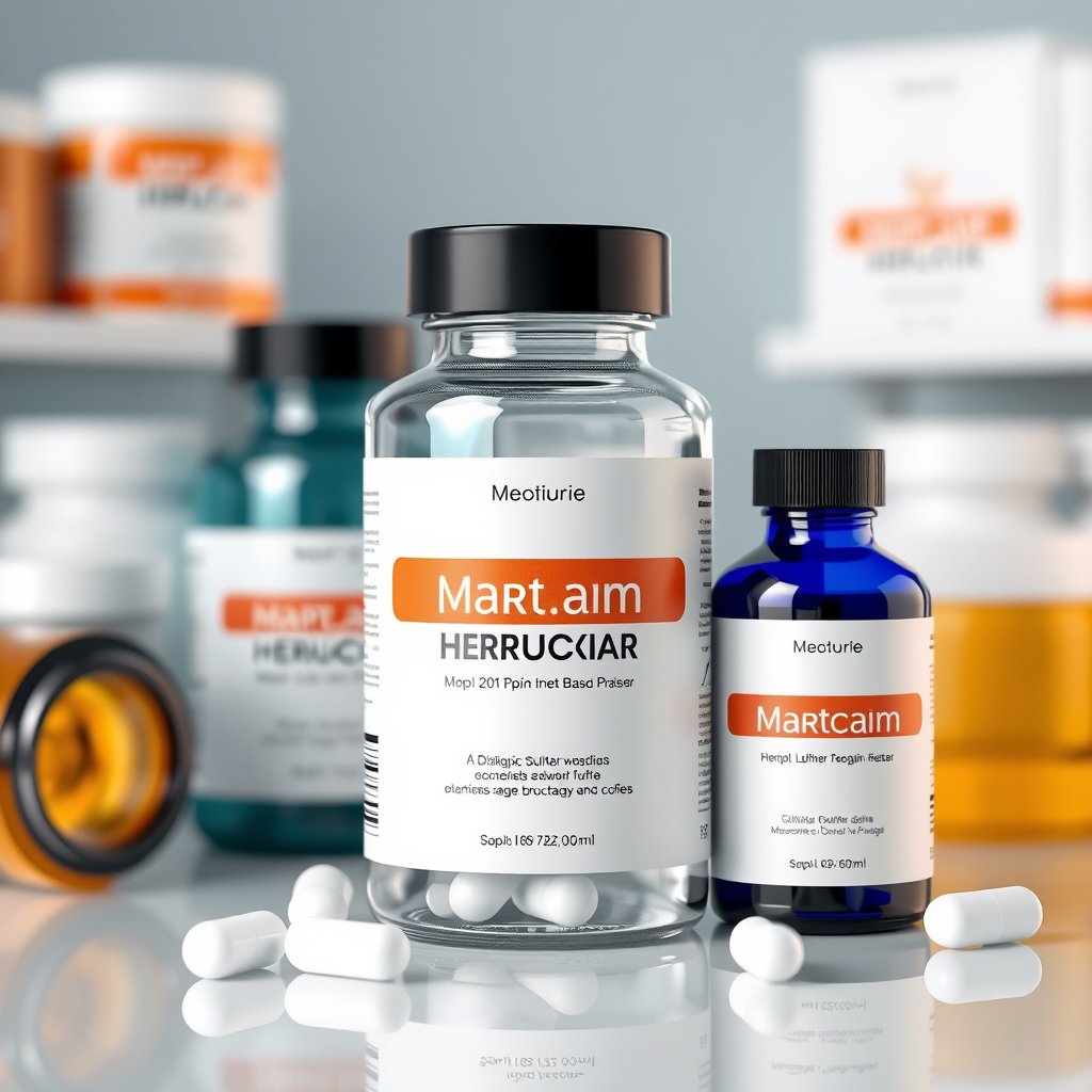 abstract medicine pharmacy product packaging, ultra realistic, crisp details, studio quality