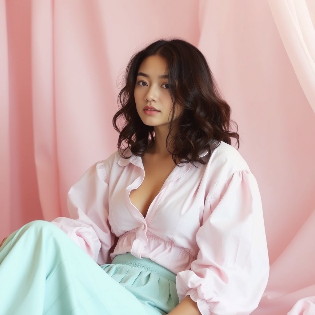 saci perere x cuca, bright and airy, pastel tones, dreamy aesthetic