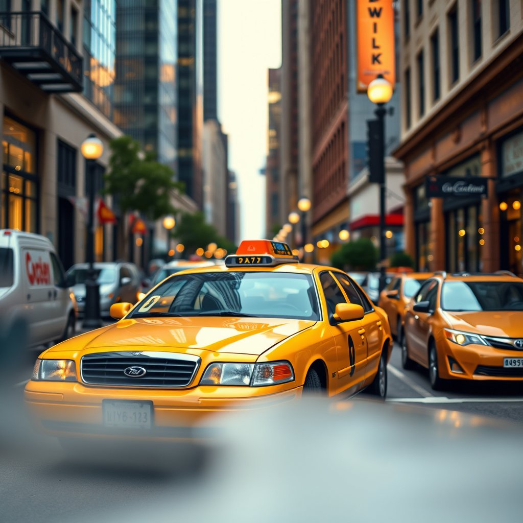 Downtown Cab Co batiment, highly detailed, 8k, professional photography, sharp focus