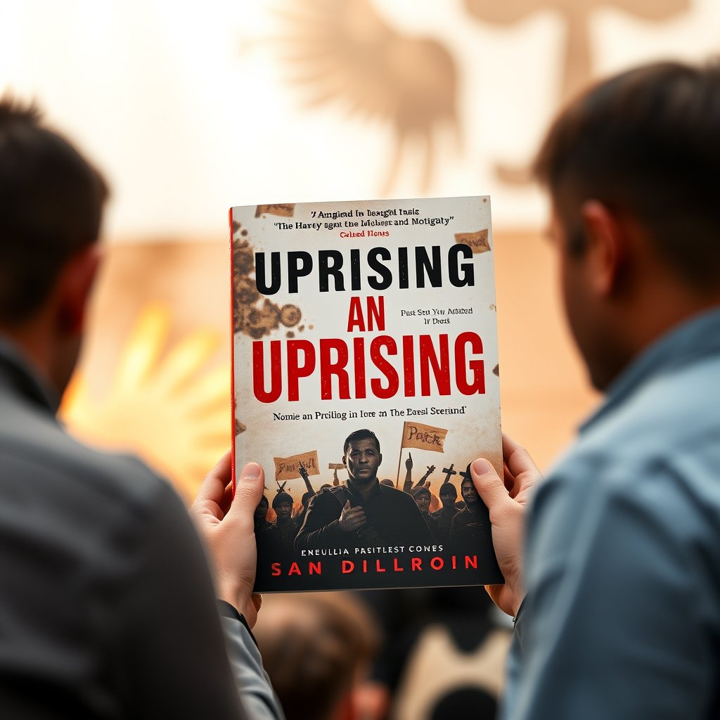 Book launch of  name An Uprising, highly detailed, 8k, professional photography, sharp focus