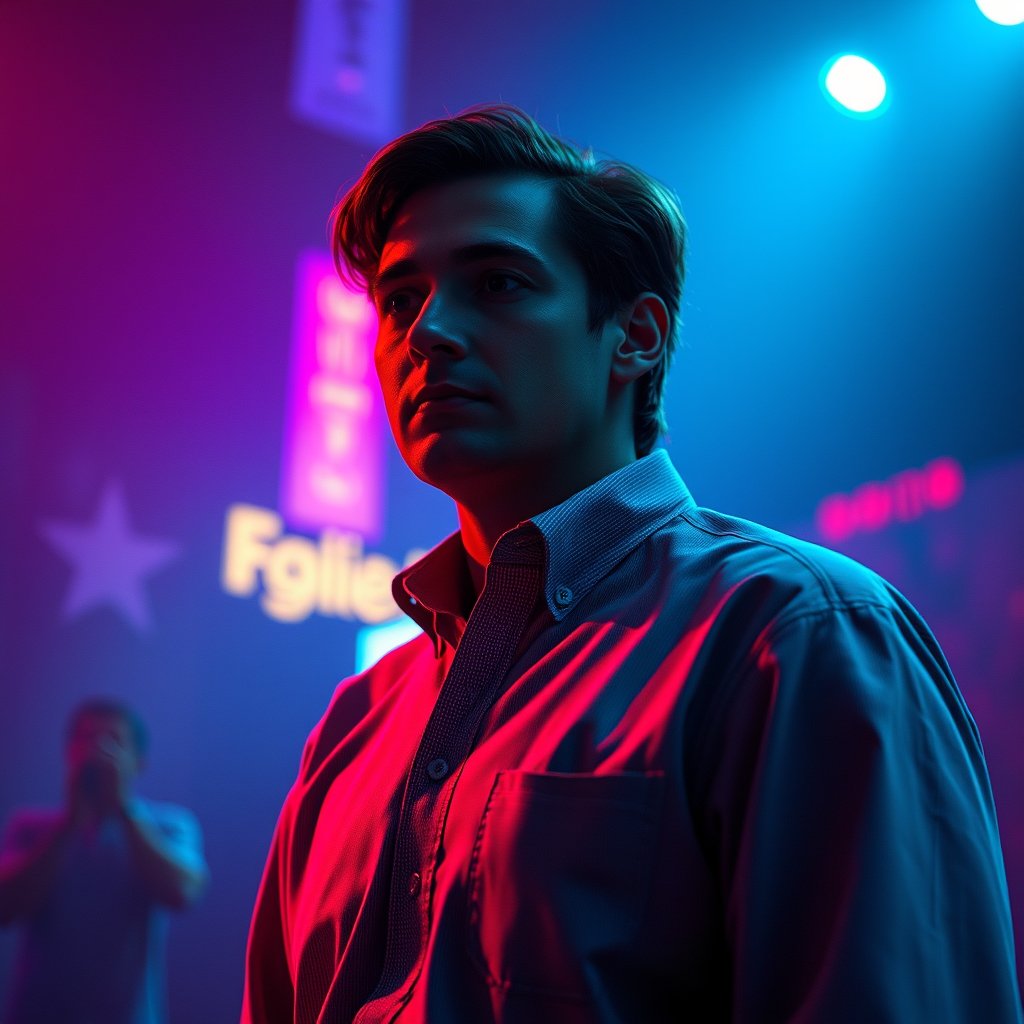 camisa oxford, cinematic lighting, vibrant colors, dramatic atmosphere