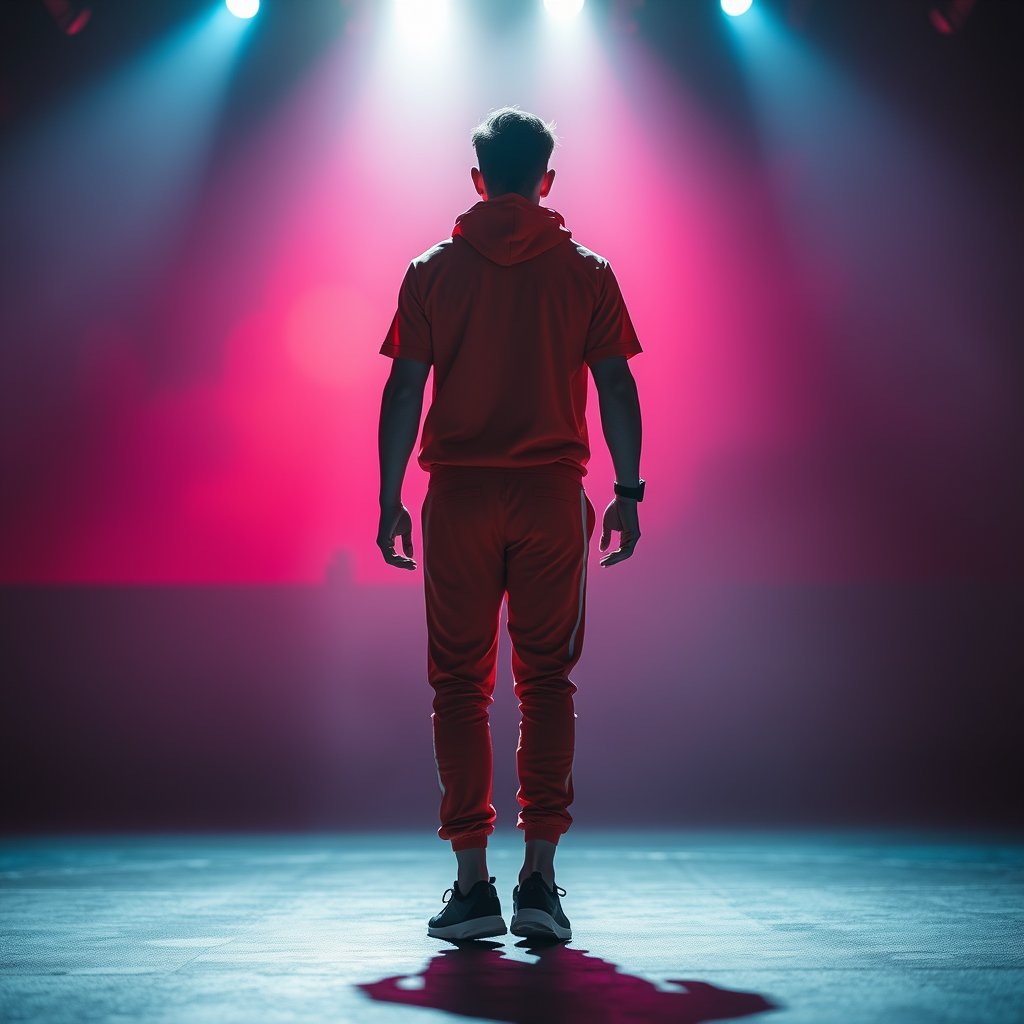 sport pants, cinematic lighting, vibrant colors, dramatic atmosphere