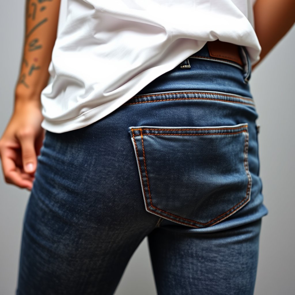 slim-fit jeans, highly detailed, 8k, professional photography, sharp focus