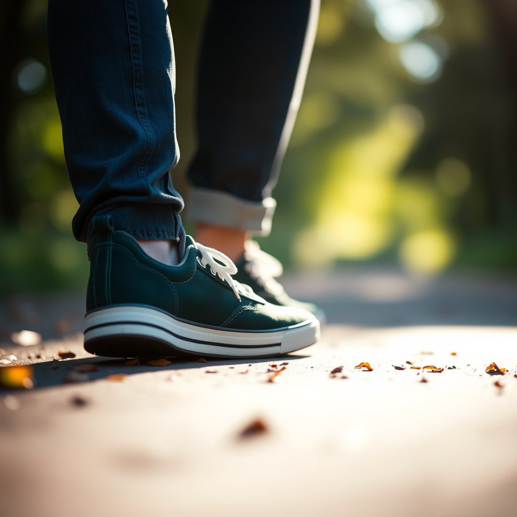 shoes, soft natural light, shallow depth of field, bokeh