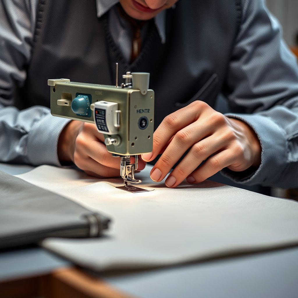 tailor atelier, hands sewing garment, craftsmanship, highly detailed, 8k, professional photography, sharp focus