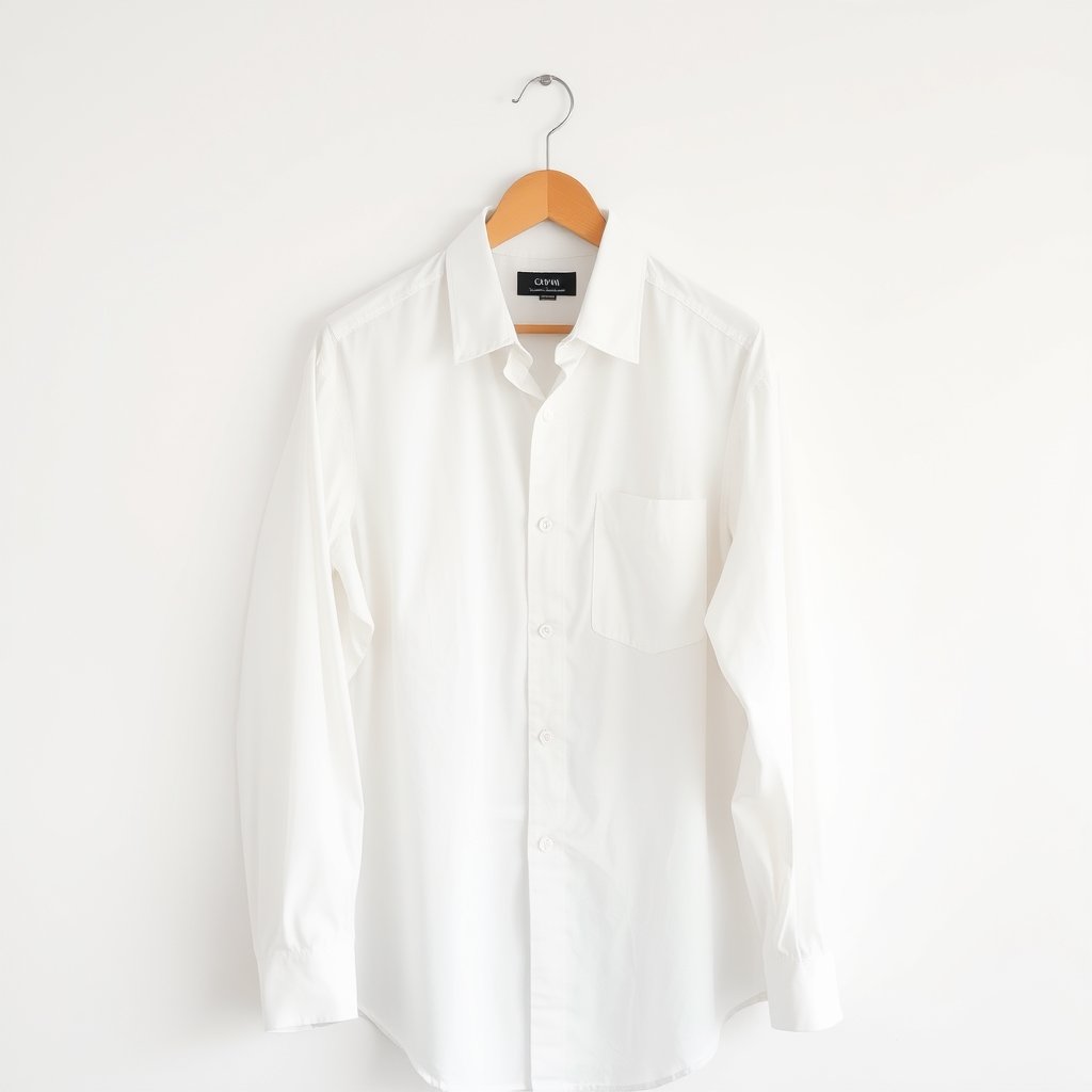 camisa lino, minimalist composition, clean background, elegant