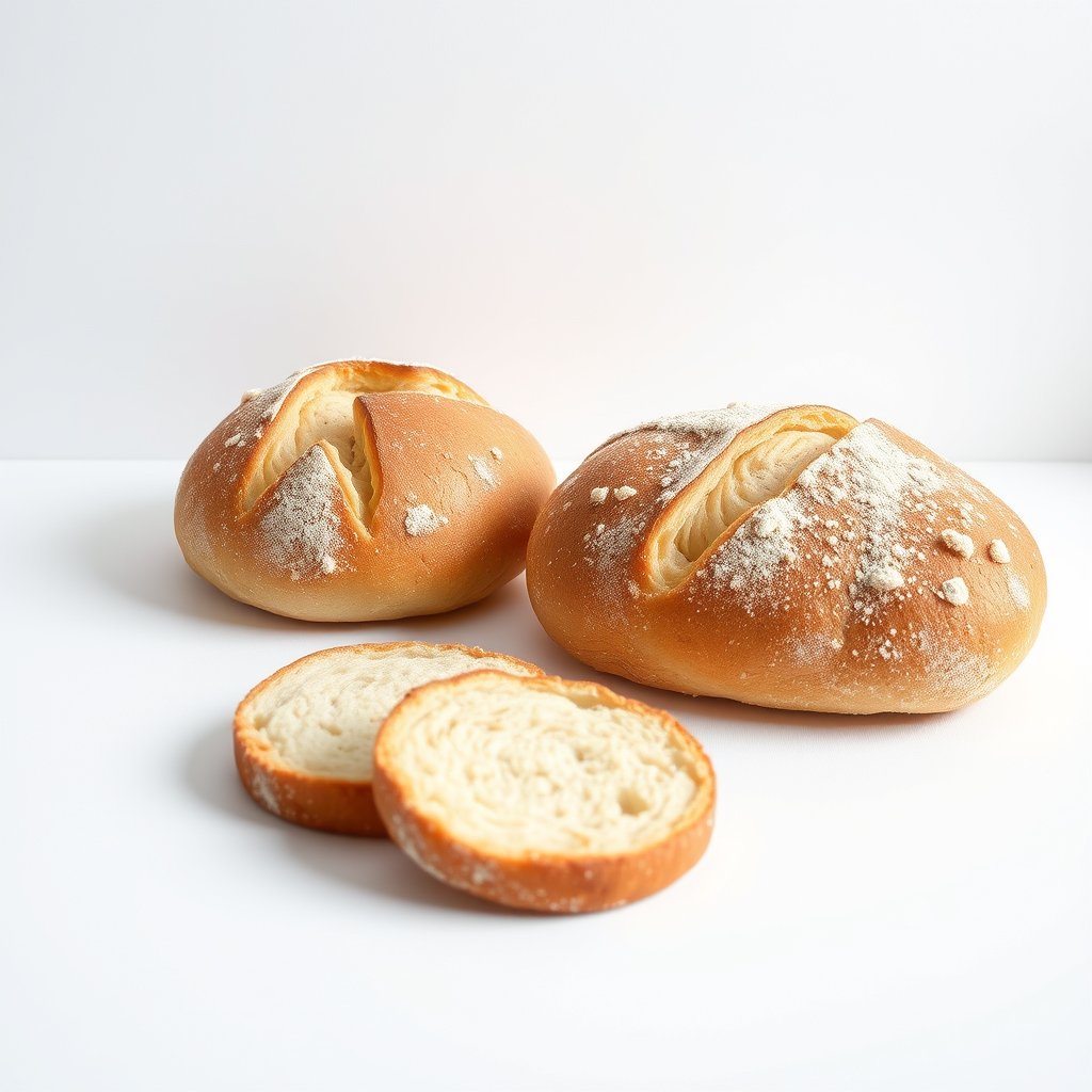 food fresh bread pastry bakery, minimalist composition, clean background, elegant