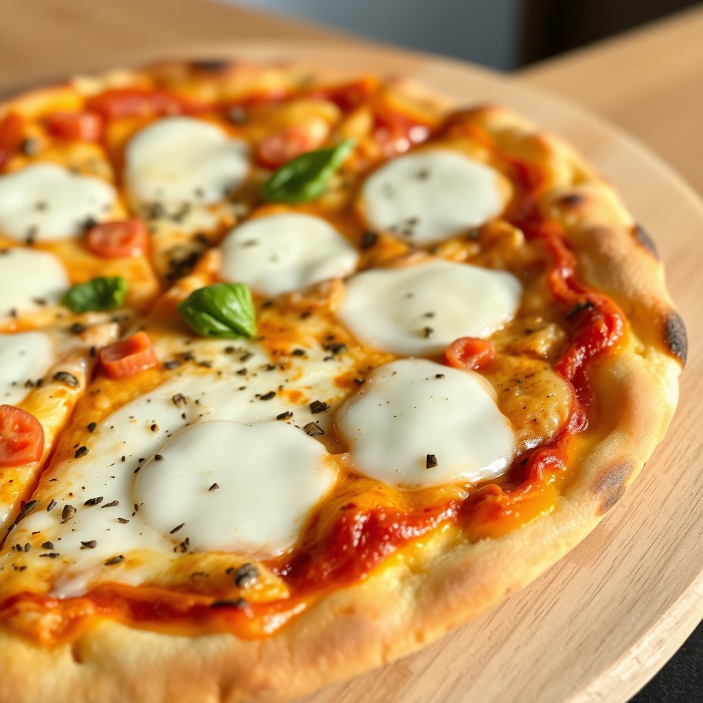 food pizza italian cheese toppings slice, bright and airy, pastel tones, dreamy aesthetic