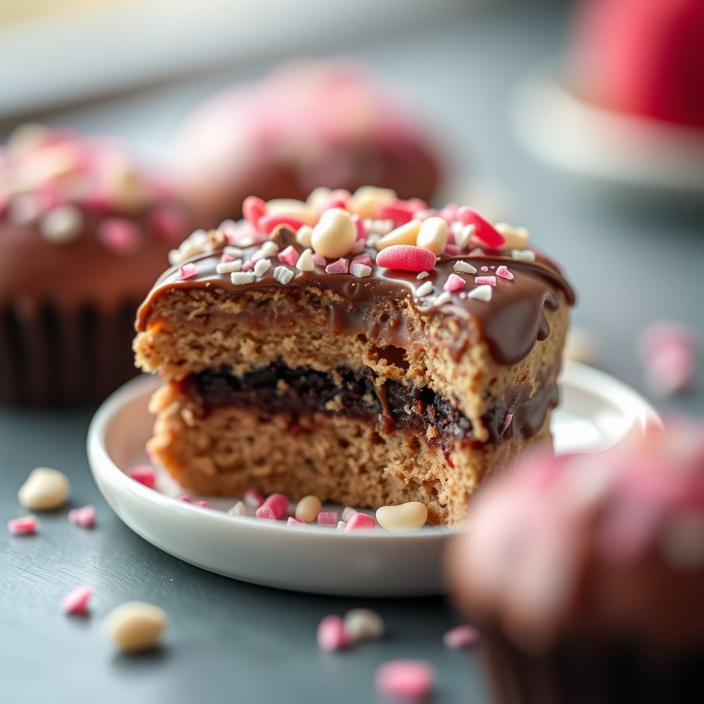 food sweets dessert candy chocolate, soft natural light, shallow depth of field, bokeh