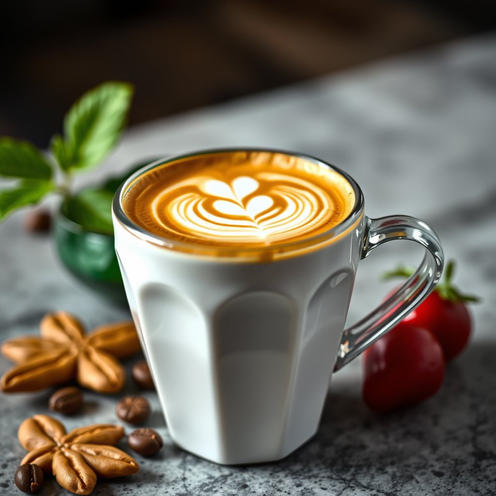 food coffee drink latte cup espresso, highly detailed, 8k, professional photography, sharp focus