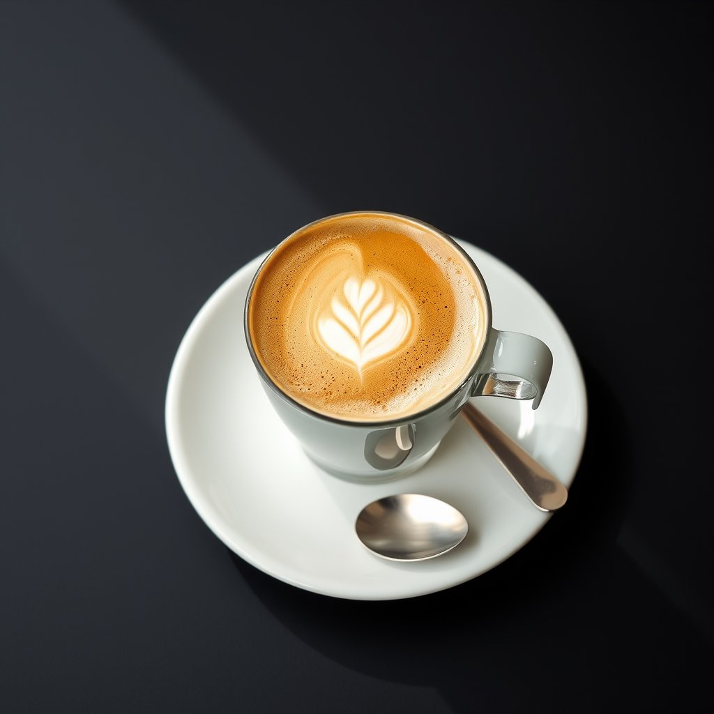 food coffee drink latte cup espresso, minimalist composition, clean background, elegant