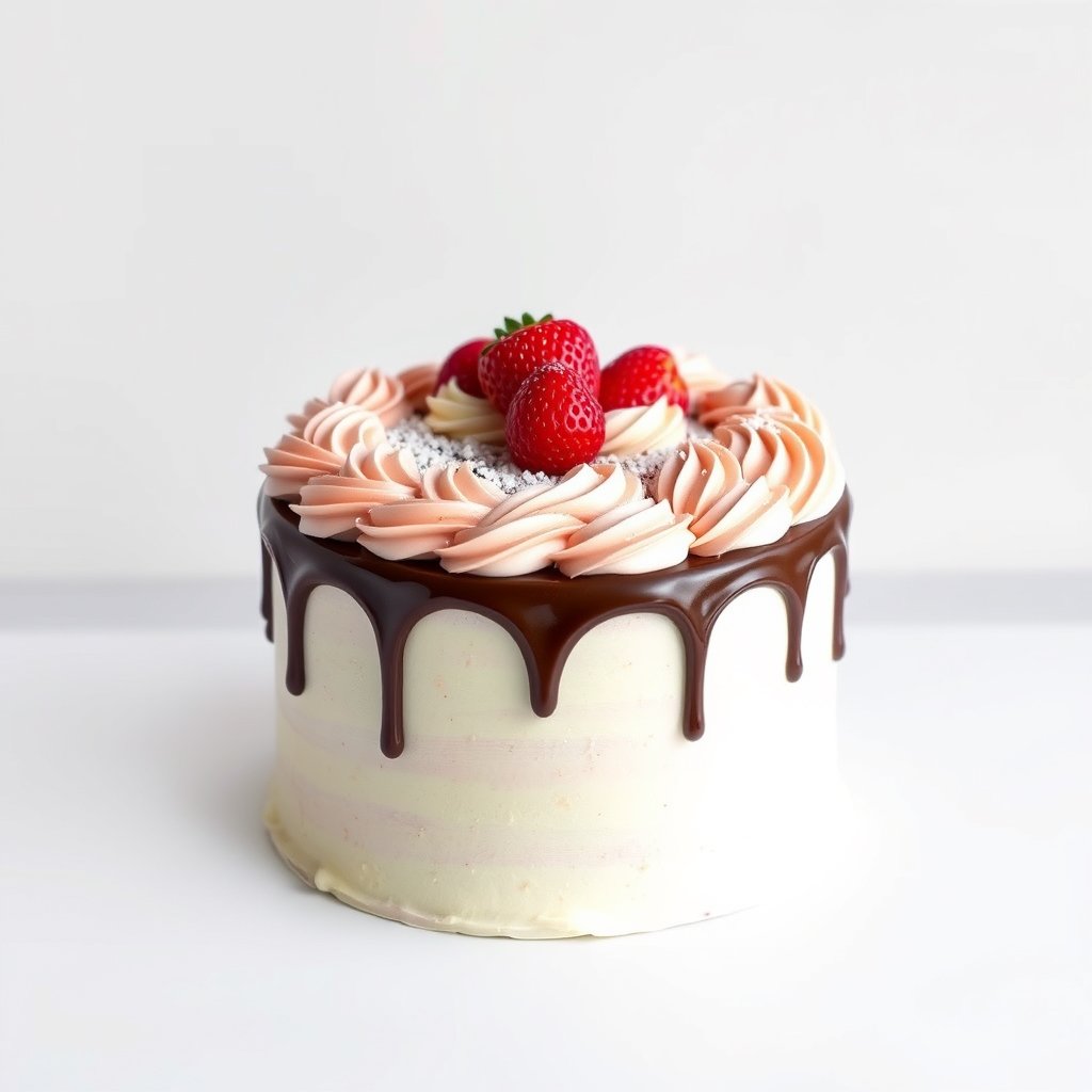 cake bakery webiste home bage. I sell only cakes. I want a banner ith no text.
 background less cake in center no. text, ultra realistic, crisp details, studio quality