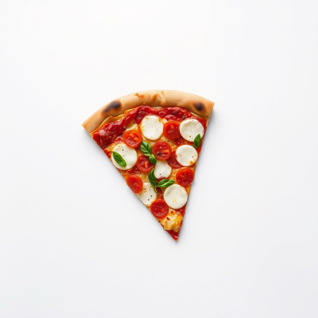 food pizza italian cheese toppings slice, minimalist composition, clean background, elegant