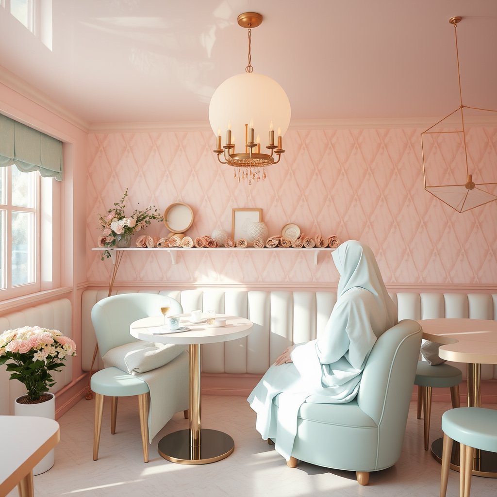 suhi & rolls, bright and airy, pastel tones, dreamy aesthetic