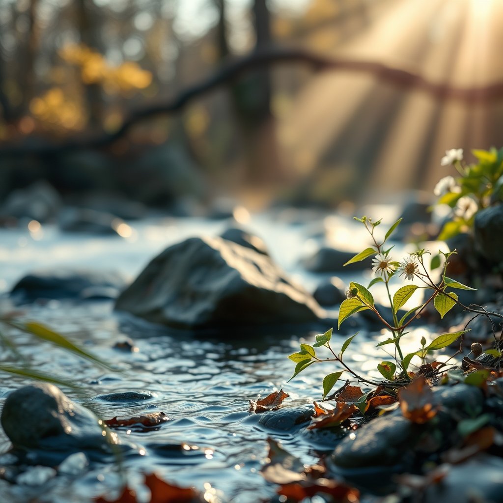 Create a premium editorial nature photograph featuring {subject}, set in {location} during {season}. The scene should feel calm, immersive, and visually rich, with natural lighting, soft atmospheric depth, realistic textures, balanced composition, and subtle cinematic color grading. Focus on organic details such as leaves, water, rocks, mist, flowers, trees, or sunlight passing through the environment. The image should look like a high-end travel magazine or luxury nature documentary still, ultr, ultra realistic, crisp details, studio quality