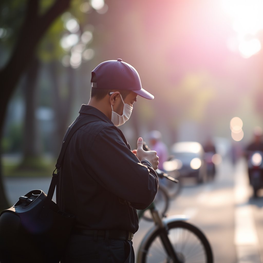 Indonesia declares emergency, soft natural light, shallow depth of field, bokeh