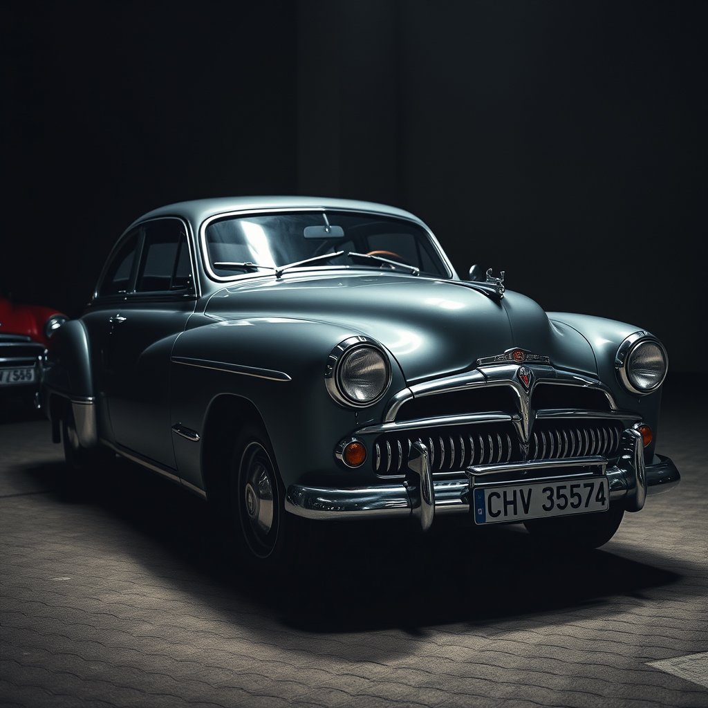 all indian brand cars old and new model, moody lighting, high contrast, fine art photography