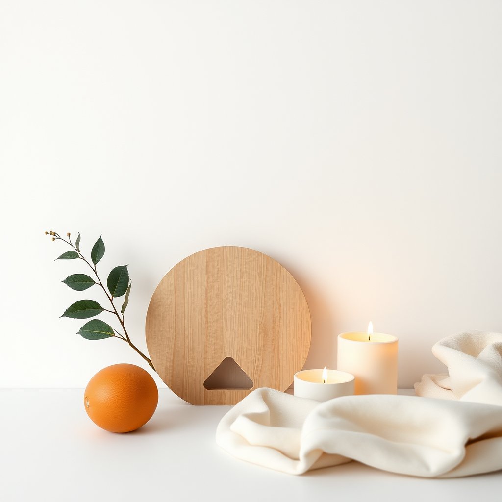 Doğada koşan bir küçük kız, minimalist composition, clean background, elegant