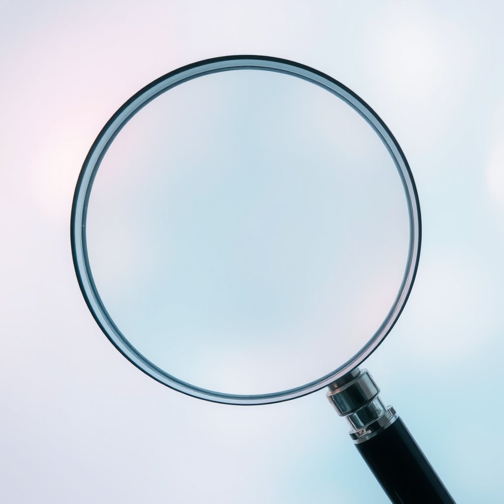 magnifying glass with transparent background, bright and airy, pastel tones, dreamy aesthetic