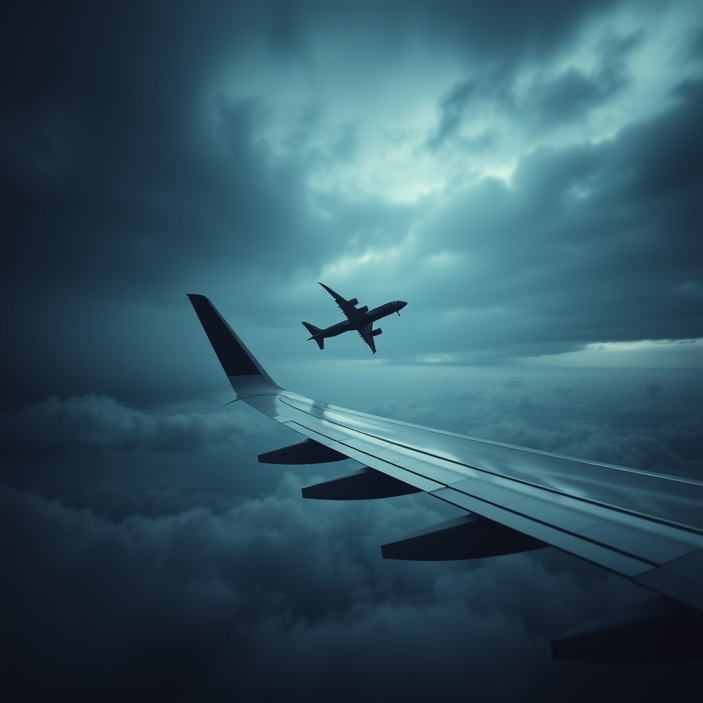 Flight Ticket Price Prediction, moody lighting, high contrast, fine art photography